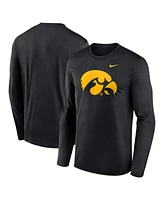Nike Men's Black Iowa Hawkeyes Prime TimePrimary Legend Long Sleeve T-Shirt