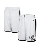 Nike Men's White Brooklyn Nets 2024/25 Association Edition Swingman Shorts