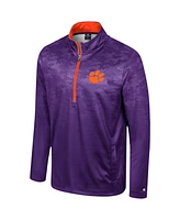 Colosseum Men's Purple Clemson Tigers The Machine Half-Zip Jacket
