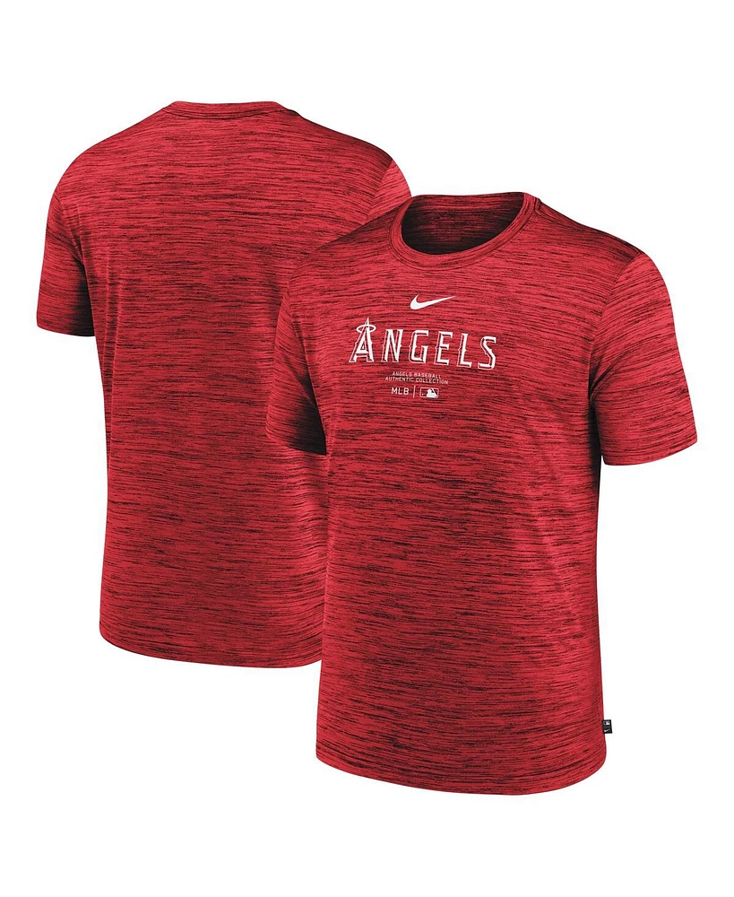 Nike Men's Red Los Angeles Angels Authentic Collection Velocity Performance Practice T-Shirt