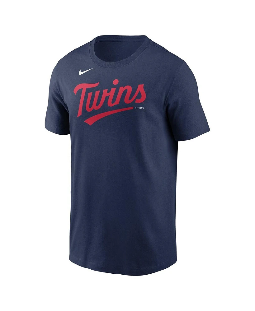 Nike Men's Navy Minnesota Twins Wordmark T-Shirt