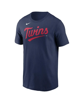 Nike Men's Navy Minnesota Twins Wordmark T-Shirt