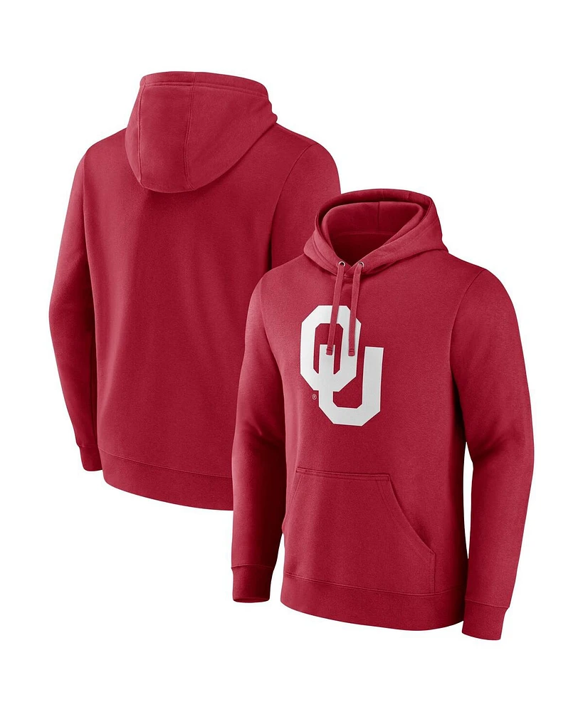 Fanatics Men's Crimson Oklahoma Sooners Fleece Pullover Hoodie