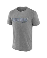 Fanatics Men's Heather Gray Notre Dame Fighting Irish Iconic Hardball T-Shirt