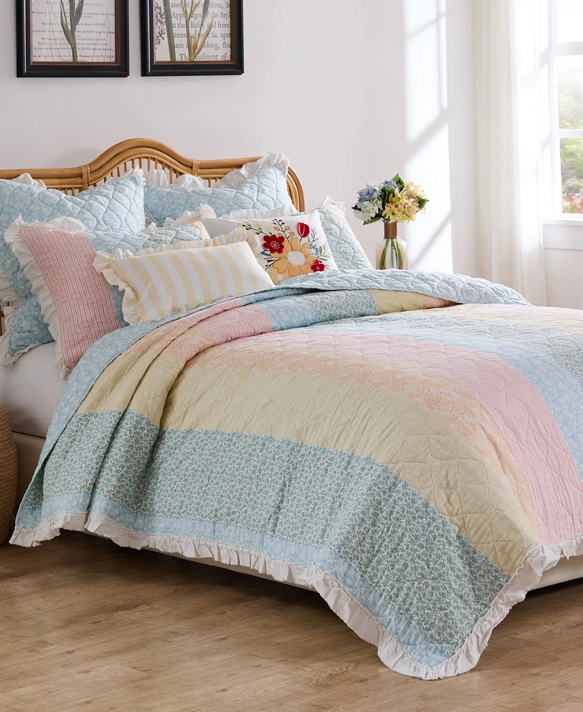 Greenland Home Fashions Ruffled Shabby Chic -Pc. Quilt Set