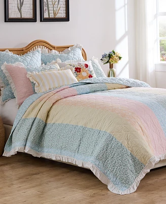 Greenland Home Fashions Ruffled Shabby Chic -Pc. Quilt Set