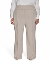 Calvin Klein Plus Windowpane Wide-Leg Pants