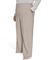 Calvin Klein Plus Windowpane Wide-Leg Pants