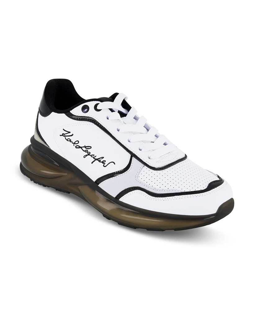 Karl Lagerfeld Paris Men's Embroidered Signature Logo Running Sneakers
