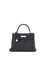 Pre-Owned HERMES Kelly Handbag Togo with Palladium Hardware