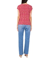 Sam & Jess Women's Printed Drop-Sleeve Top