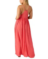 O'Neill Women's Saltwater Solids Mel V-Neck Maxi Dress
