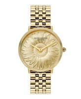 Olivia Burton Women's Sunflower Gold Tone Stainless Steel Bracelet Watch, 35mm
