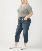 Silver Jeans Co. Plus Boyfriend Mid Rise Slim Leg