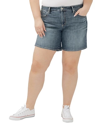 Silver Jeans Co. Plus Boyfriend Mid Rise Luxe Stretch Shorts