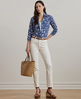 Lauren Ralph Women's Classic-Fit Floral Cotton Voile Shirt