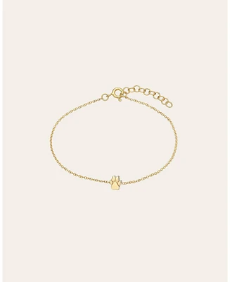 14k Gold Tiny Paw Bracelet