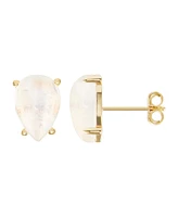 Adornia Fine Moonstone Pear Cut Studs 14k gold vermeil