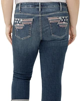 Silver Jeans Co. Plus Suki Mid Rise Curvy Fit Capri