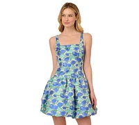 Adrianna Papell Women's Tulip Jacquard Minidress