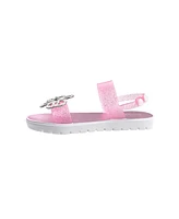 Bebe Little Girls Sparkly Summer with Rhinestone and Bow Sandals