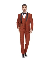 Gino Vitale Men's 3-Piece Slim Fit Shawl Lapel Tuxedo