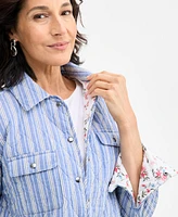 Style & Co Women's Reversible Quilted Shacket, Exclusively at Macy's