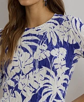 Lauren Ralph Women's Print Cable-Knit Cotton Sweater