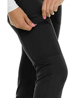 Medichic Women's Stretch Six Pocket Cargo Jogger Scrub Pants, Wine, X Small