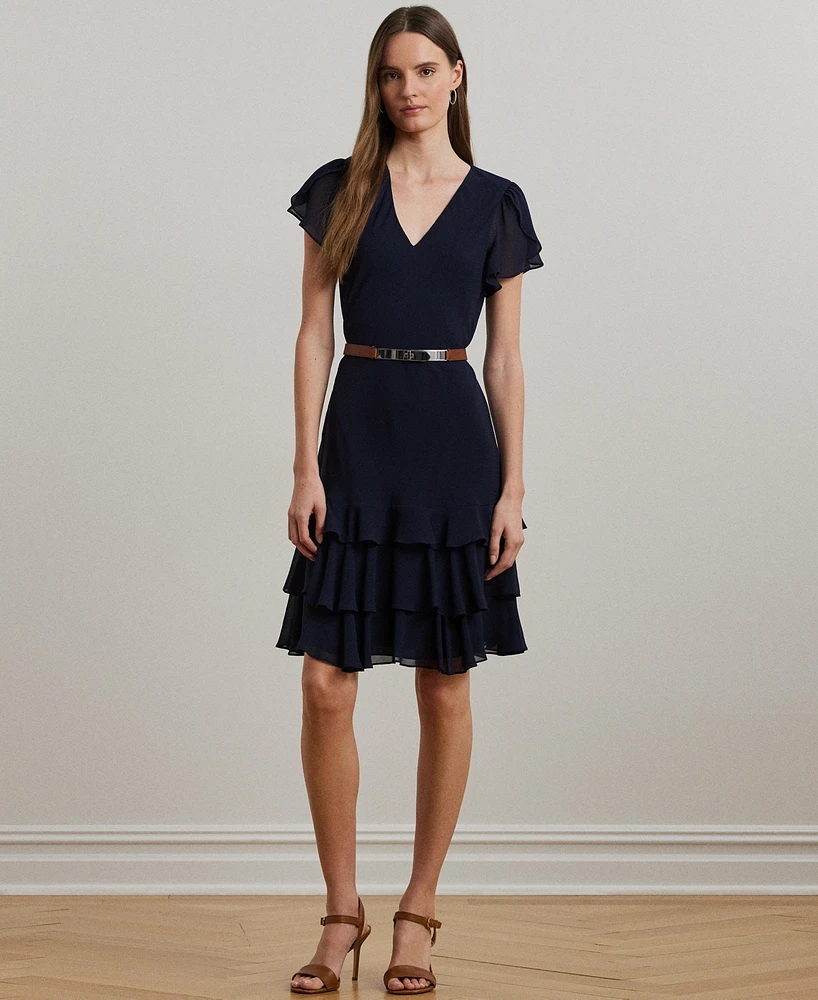 Lauren Ralph Women's Georgette Drop-Waist Dress