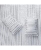 Linery & Co. Delicate Stripes Microfiber Quilt Set With Shams