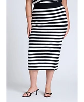 Eloquii Plus Size Elements Midi Sweater Skirt