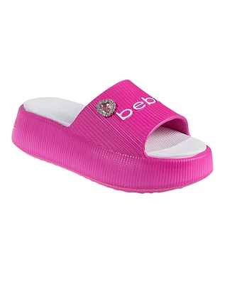 Bebe Little and Big Girls Trendy Comfortable Summer Platform Slides