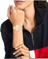 Tommy Hilfiger Women's Quartz Gold-Tone Stainless Steel Bracelet Watch, 34mm