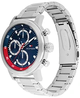 Tommy Hilfiger Men's Multifunction Silver-Tone Stainless Steel Bracelet Watch