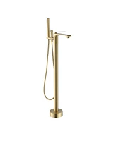 Freestanding Bathtub Faucet with Hand Shower - Sleek Design, Anti-Scald, and Corrosion-Resistant
