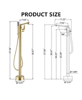Freestanding Floor Mounted Bathtub Faucet - Anti-Scald, Durable, and Versatile