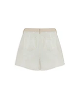 Nocturne Women's Mini Denim Shorts with Metal Button Accessories