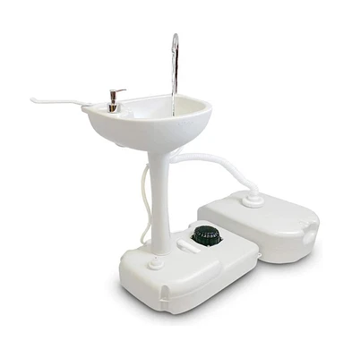 SereneLife Portable Handwash Sink with 24 Liter Waste Holding Tank, Basin Stand, and Rolling Wheels – Ideal for Indoor & Outdoor Use