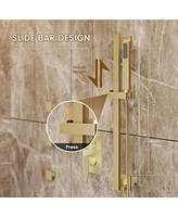 Casainc Led Light Pressure-balanced Valve Included All-In-One Kit With Rough In-Valve Thermostatic Shower System Body Jets