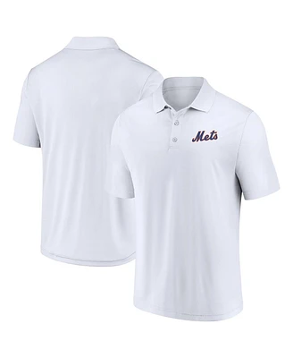 Fanatics Men's White New York Mets Component Polo Shirt