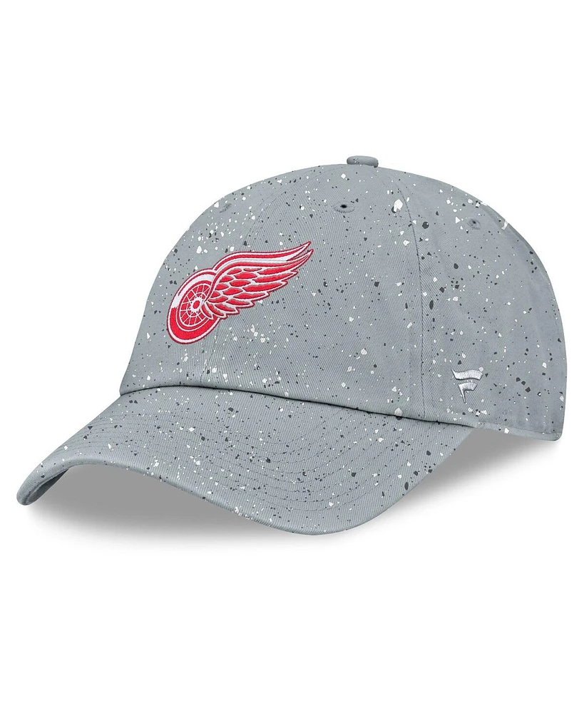 Fanatics Women's Gray Detroit Red Wings Heritage Snow Day Speckle Adjustable Hat