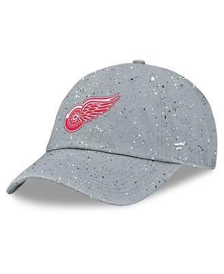 Fanatics Women's Gray Detroit Red Wings Heritage Snow Day Speckle Adjustable Hat