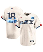 Nike Men's Yoshinobu Yamamoto Cream Los Angeles Dodgers City Connect Limited Player Jersey