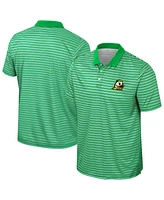 Colosseum Men's Green Oregon Ducks Striped Polo Shirt
