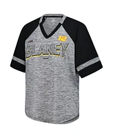 G-iii 4Her by Carl Banks Women's Heather Gray Ryan Blaney Hall of Fame Oversized Raglan V-Neck T-Shirt