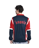 Starter Men's Navy/Red California Angels Contender Tricot Full-Zip Track Jacket
