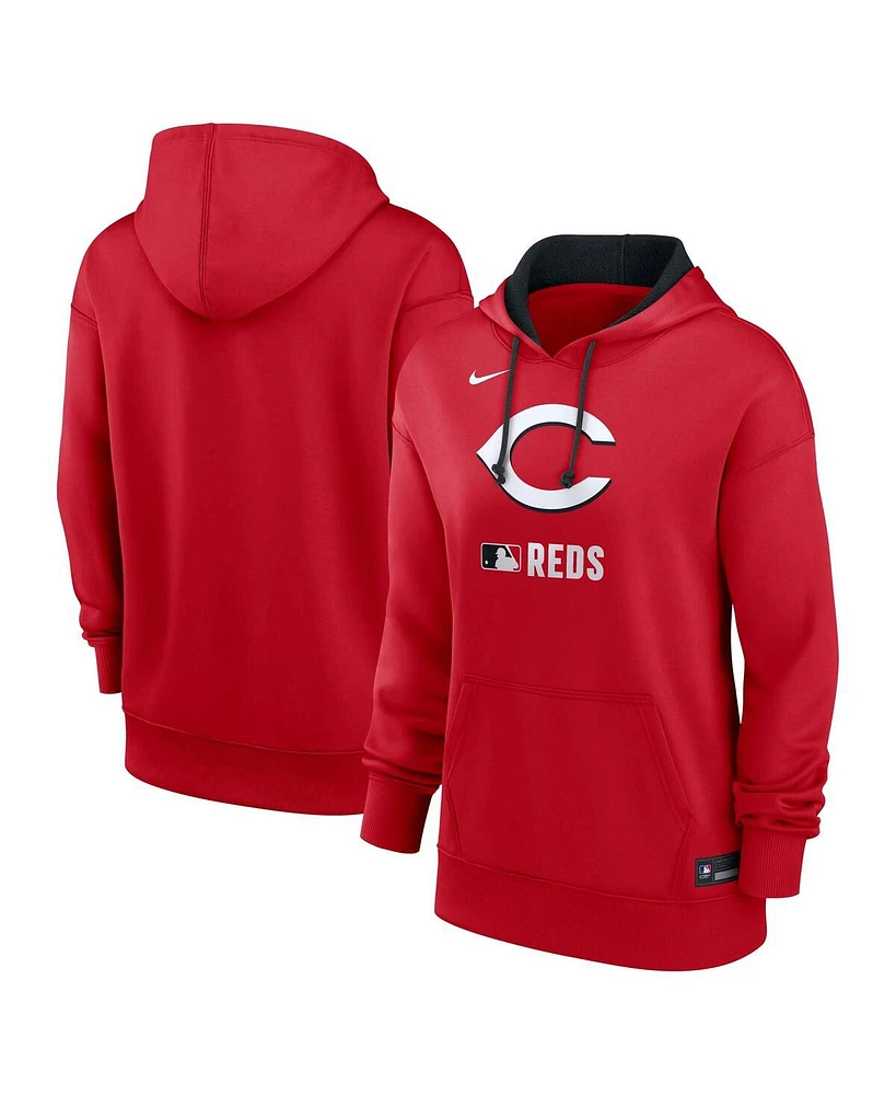 Nike Women's Red Cincinnati Reds Authentic Collection Performance Pullover Hoodie