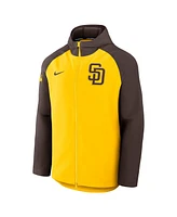 Nike Men's Gold/Brown San Diego Padres Authentic Collection Raglan Performance Full-Zip Jacket