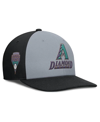 Nike Men's Gray/Black Arizona Diamondbacks Pro Performance Snapback Hat